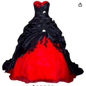 Black And Red And White Wedding Dress for Sale up to 90% Off: Poshmark